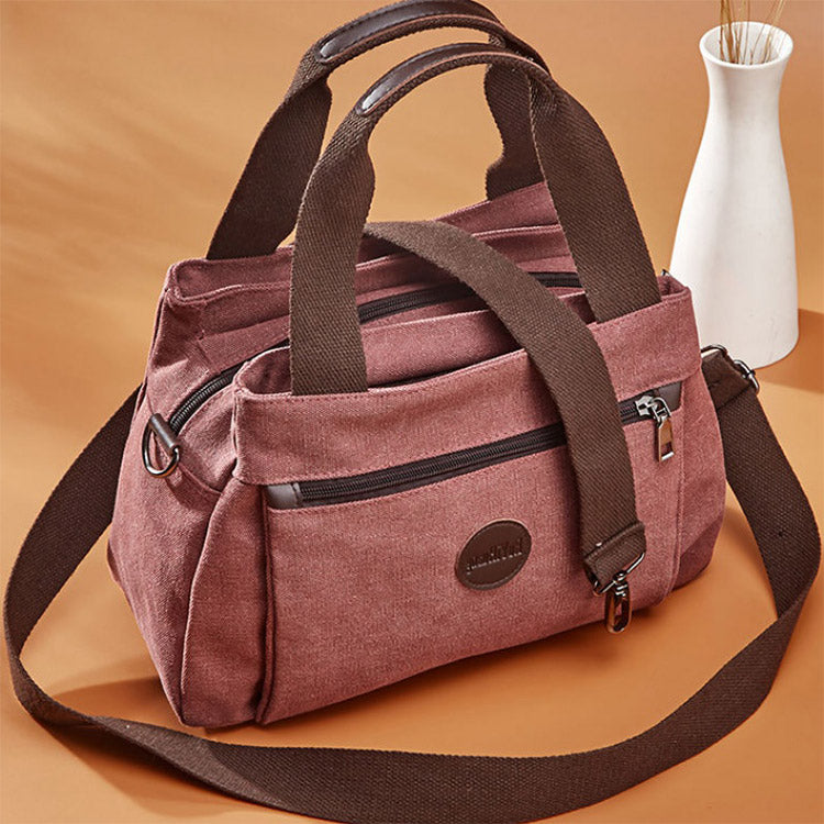 【キャンバスバッグ】大容量収納　5色＆３way　使いキャンバス生地　これ１点でお出かけを楽にしよう！