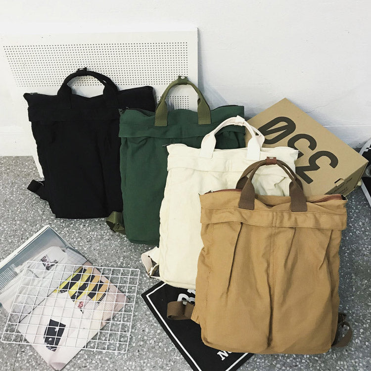 【キャンバスリュックサック】大容量、幅広いベルト、手提げも肩掛けもOK、色んなシーンで大活躍