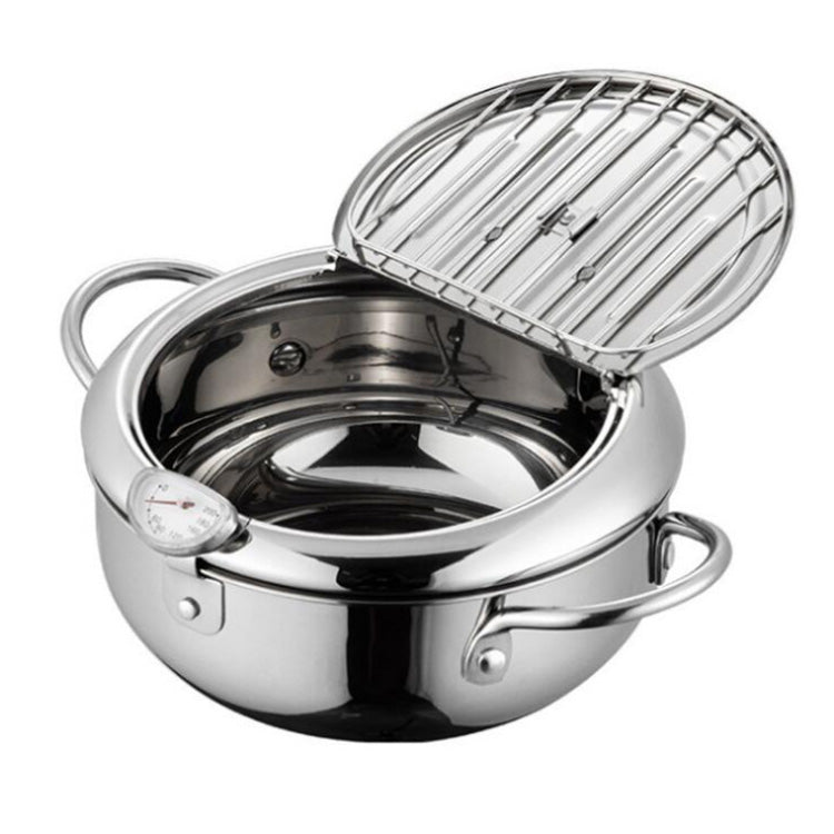 【家庭用天ぷら鍋】新しいデザイン   天ぷら  熱伝導率が抜群　油はね防止　焦げ付かない　サンドイッチ構造で温度が下がりにくい